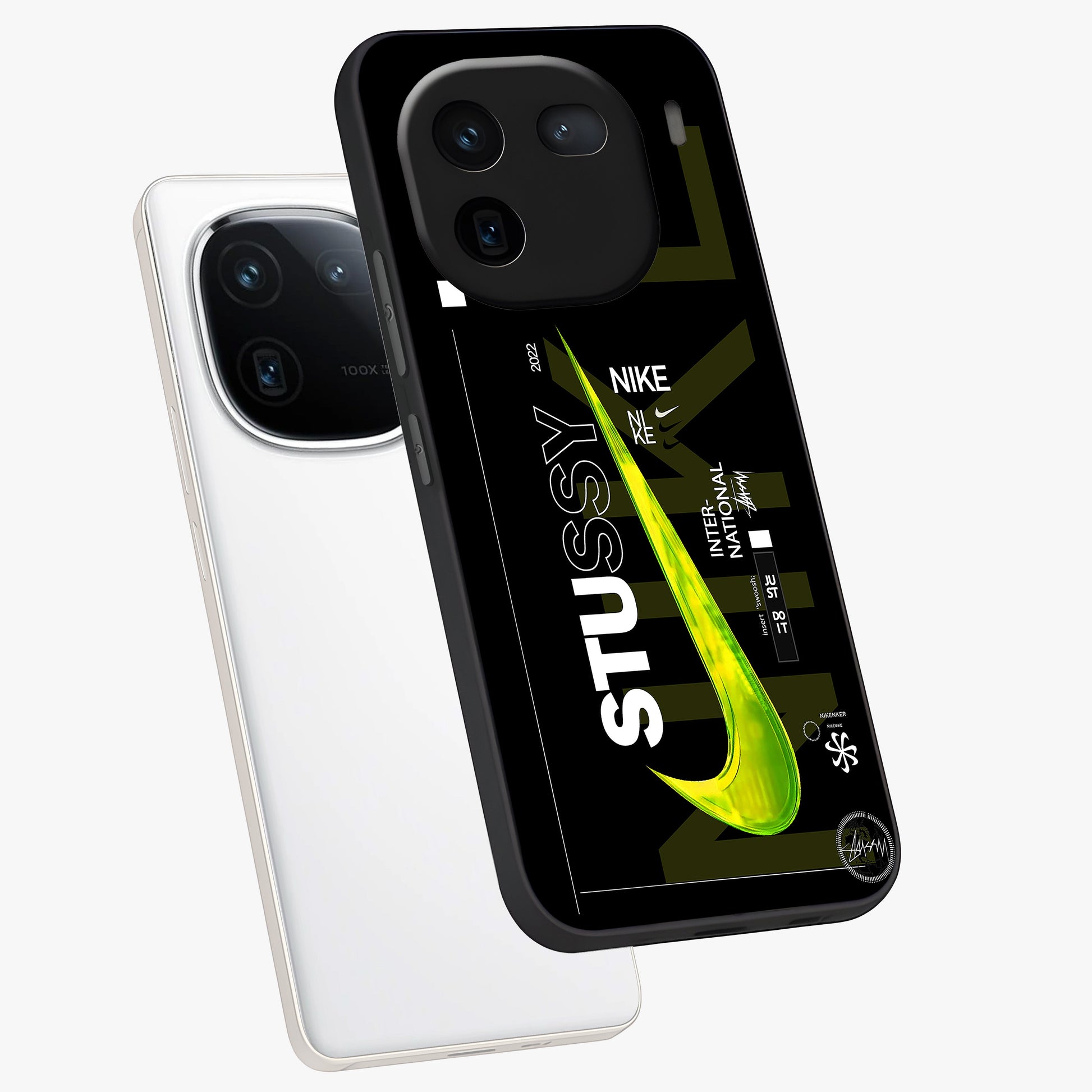 Neon Street Edition Glass Case displayed in angled mockup highlighting vibrant urban design with bold street aesthetic.