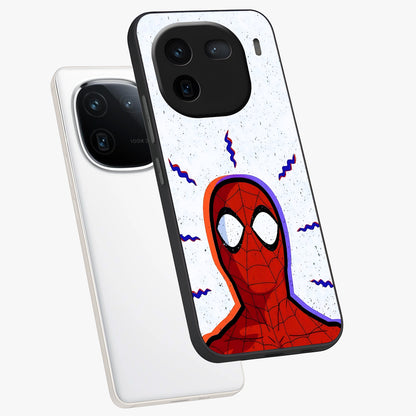 Omg Spiderman Glass Case displayed in angled mockup highlighting dynamic hero illustration with action comic aesthetic.