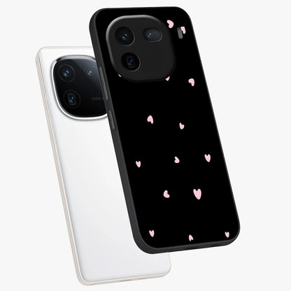 Pink Love Drops Glass Case displayed in angled mockup highlighting cute love drop design with vibrant pink aesthetic.