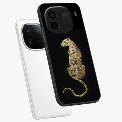 Regal Leopard Glass Case displayed in angled mockup highlighting powerful animal illustration with stylish wild aesthetic.