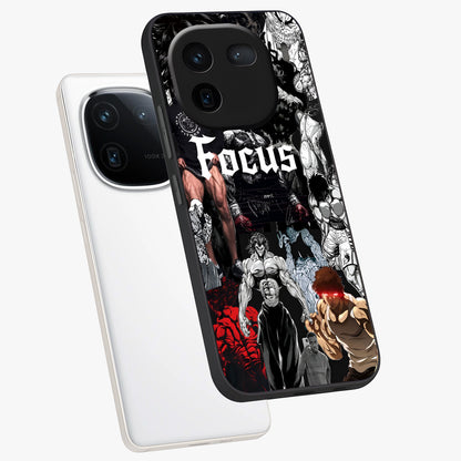 Relentless Power Focus Glass Case displayed in angled mockup highlighting bold statement design with modern aesthetic style.
