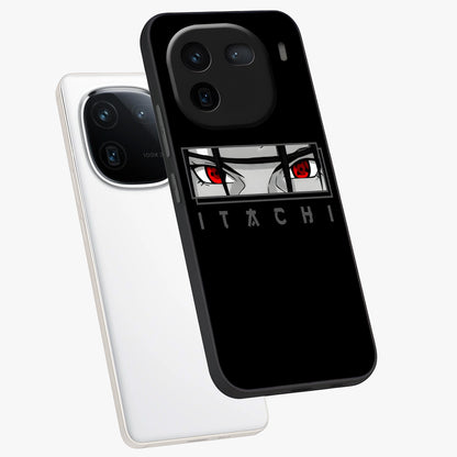 Scarlet Gaze Dominance Glass Case displayed in angled mockup highlighting intense visual design with bold scarlet aesthetic.