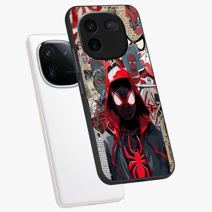 Spider Collage Street Glass Case displayed in angled mockup highlighting dynamic street style collage design with comic aesthetic.