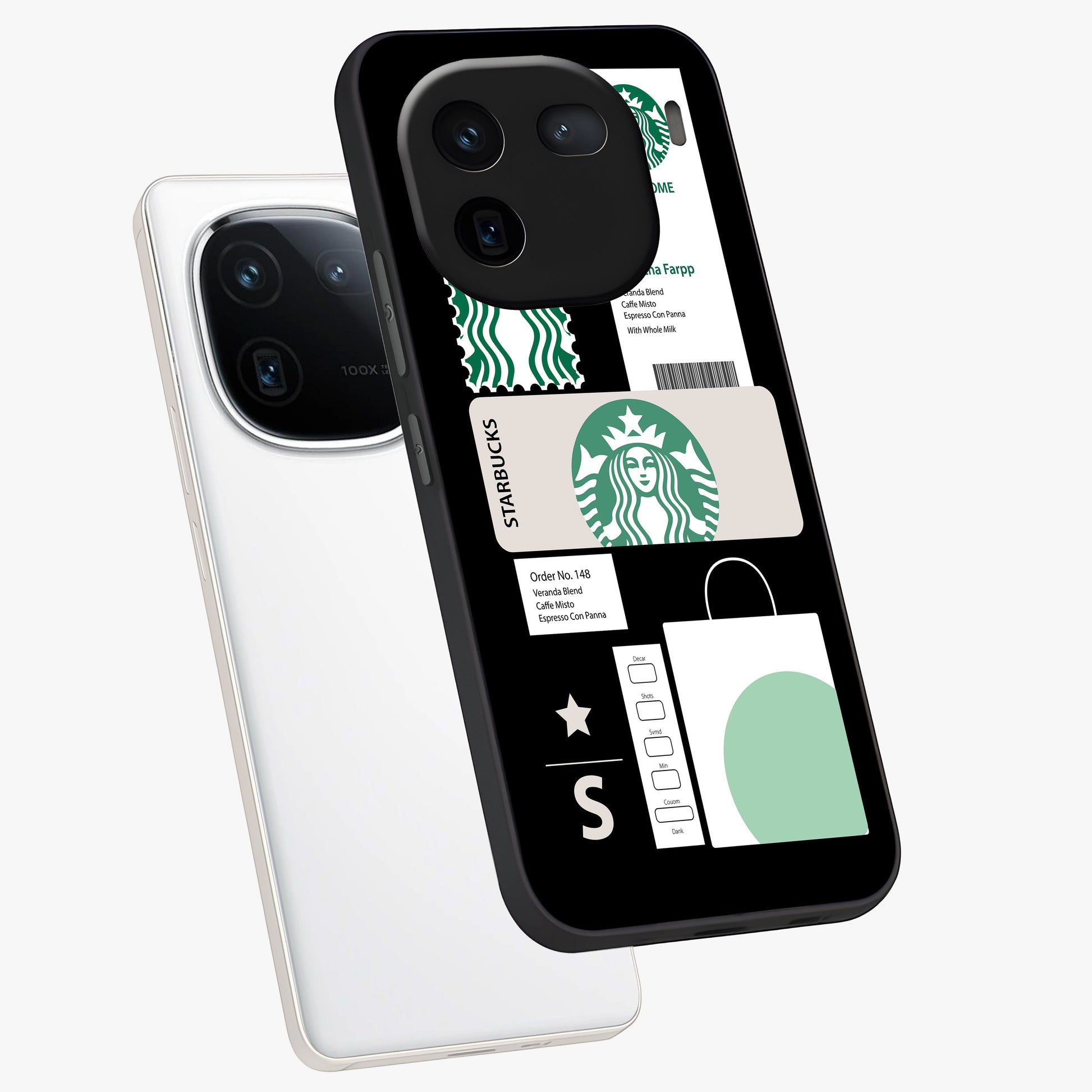 Starbucks Mocha Glass Case displayed in angled mockup highlighting stylish mocha themed design with cozy café aesthetic.