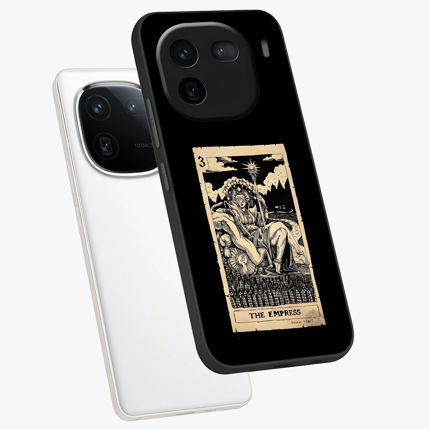 The Empress Glass Case displayed in angled mockup highlighting elegant royal design with majestic aesthetic style.