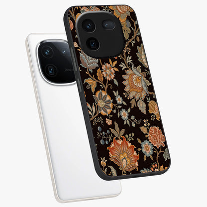Vintage Floral Dream Glass Case displayed in angled mockup highlighting elegant vintage flower design with soft aesthetic style.