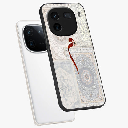 White Aesthetic Bow Glass Case displayed in angled mockup highlighting clean bow design with soft aesthetic style.