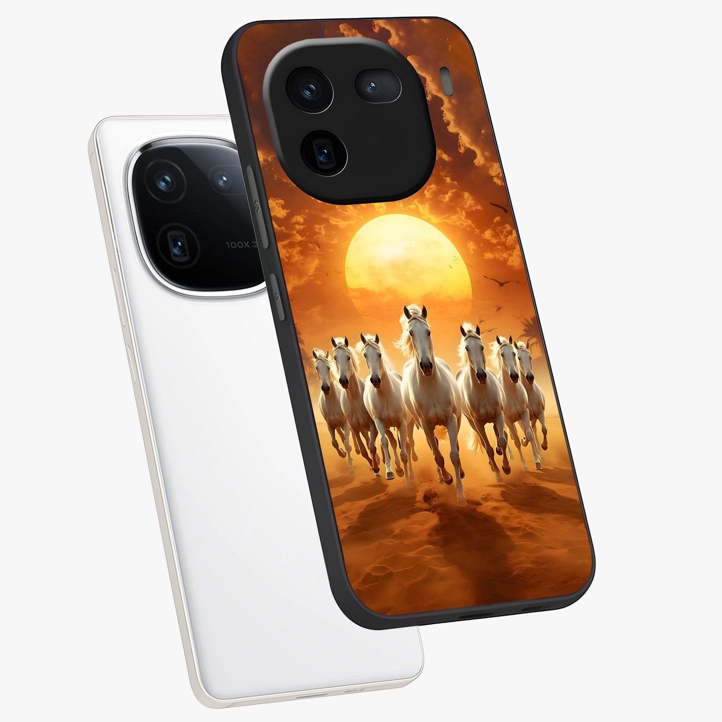 Wild Sunset Majesty Glass Case displayed in angled mockup highlighting vibrant sunset sky design with scenic aesthetic.