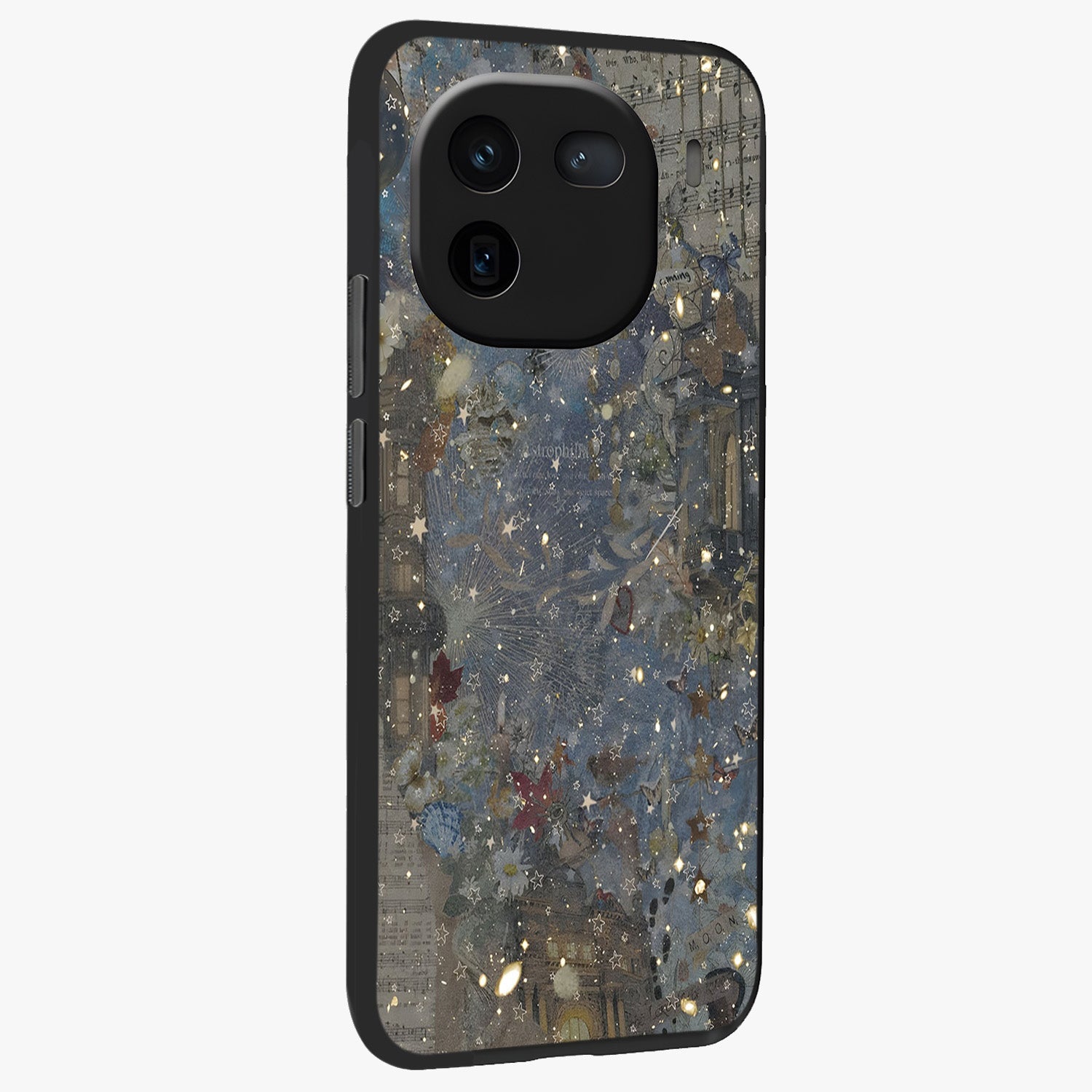 Aesthetic Astrolophia Glass Case upright view showcasing soft aesthetic theme with stylish modern look.