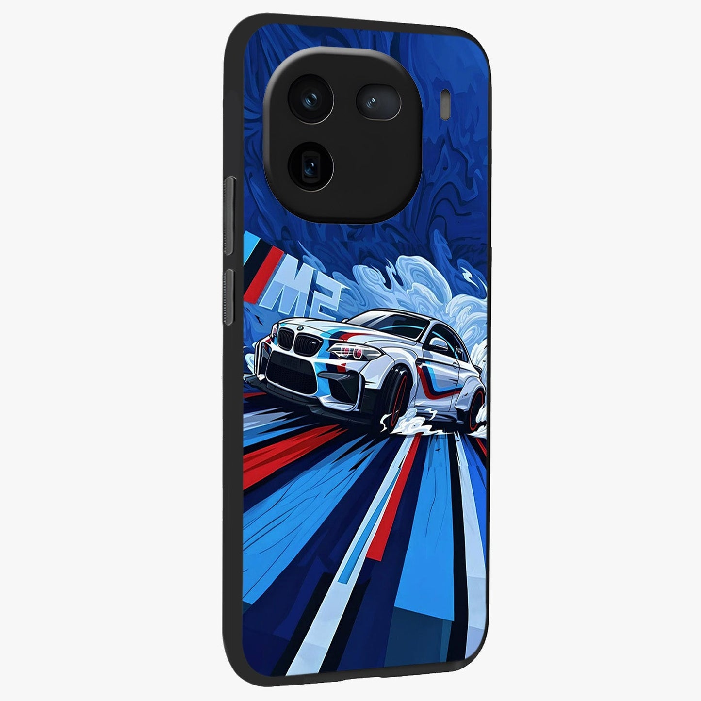 Drift Power Rush Glass Case upright view showcasing high speed racing artwork with bold automotive theme.