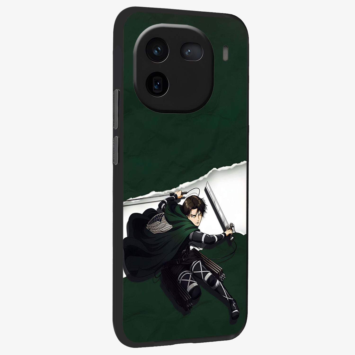 Emerald War Vanguard Glass Case upright view showcasing dramatic warrior artwork with bold fantasy theme.
