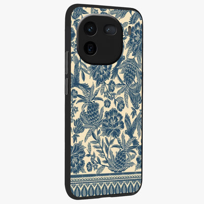 Heirloom Wild Bloom Glass Case upright view showcasing delicate wildflower artwork with timeless floral theme.