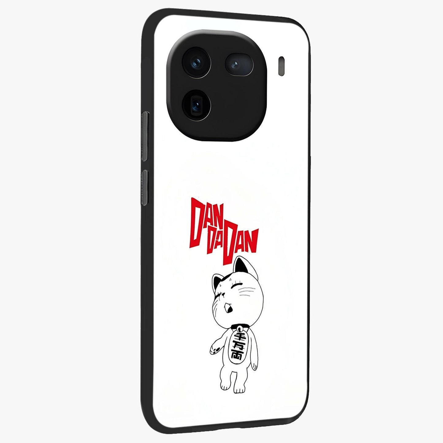 Playful Spirit Charm Glass Case upright view showcasing vibrant charm artwork with fun artistic theme.