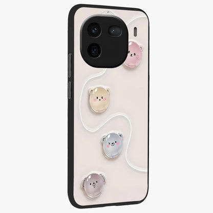 Puffy Face Parade Glass Case upright view showcasing adorable character artwork with cheerful animated theme.