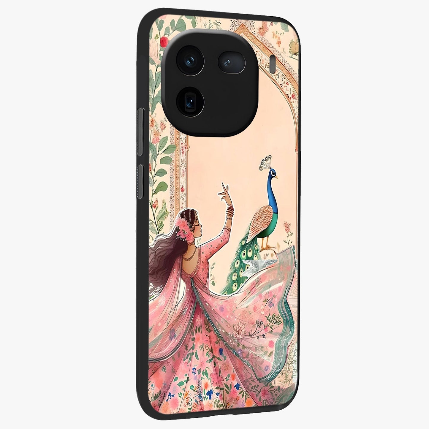 Royal Grace Muse Glass Case upright view showcasing stylish artistic artwork with sophisticated royal theme.