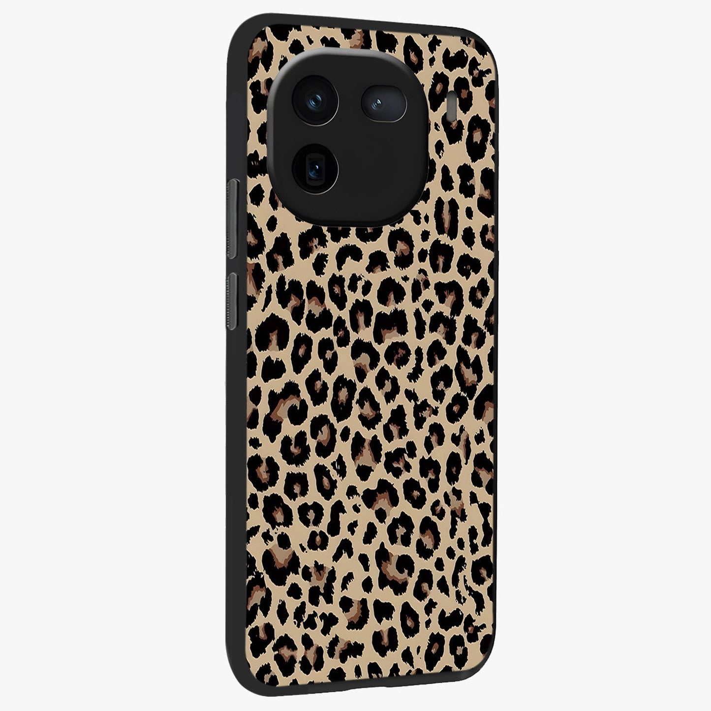 Savage Chic Pattern Glass Case upright view showcasing trendy decorative artwork with edgy fashion theme.
