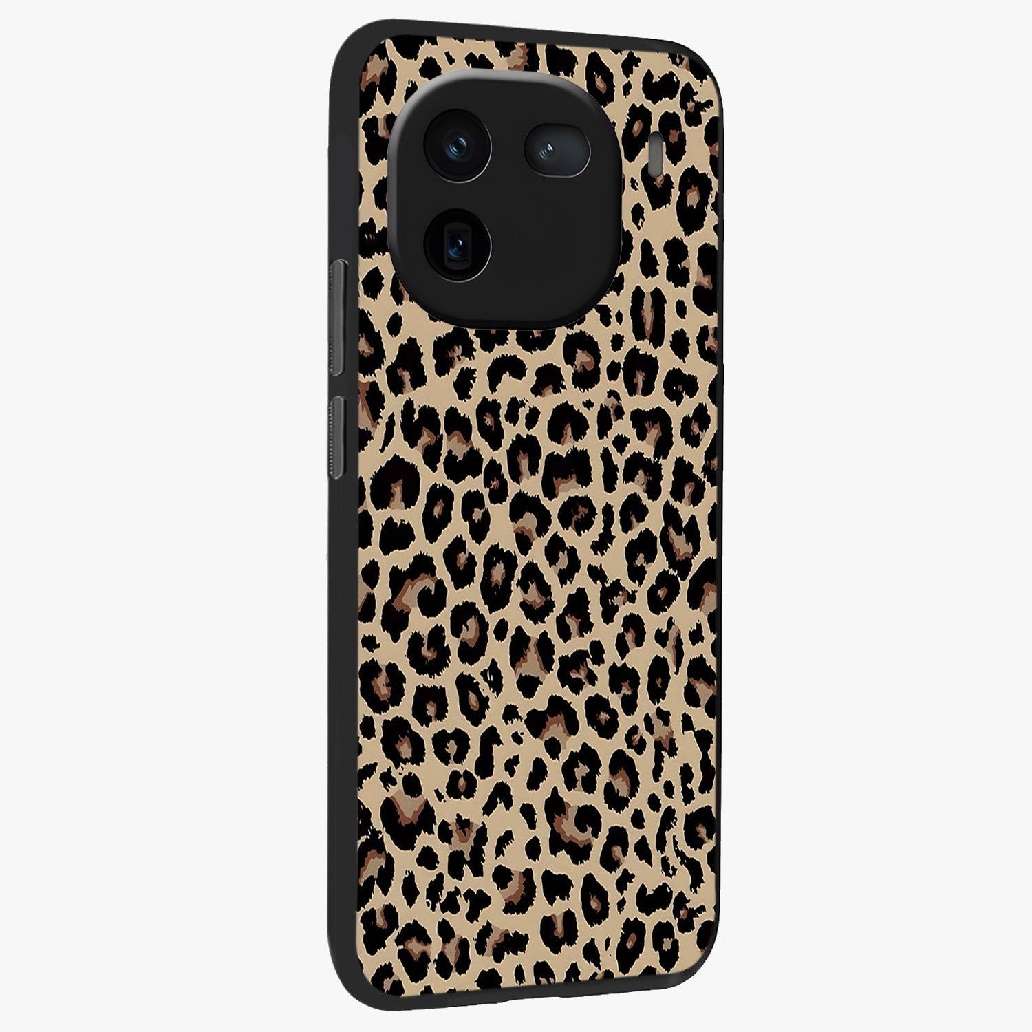 Savage Chic Pattern Glass Case upright view showcasing trendy decorative artwork with edgy fashion theme.