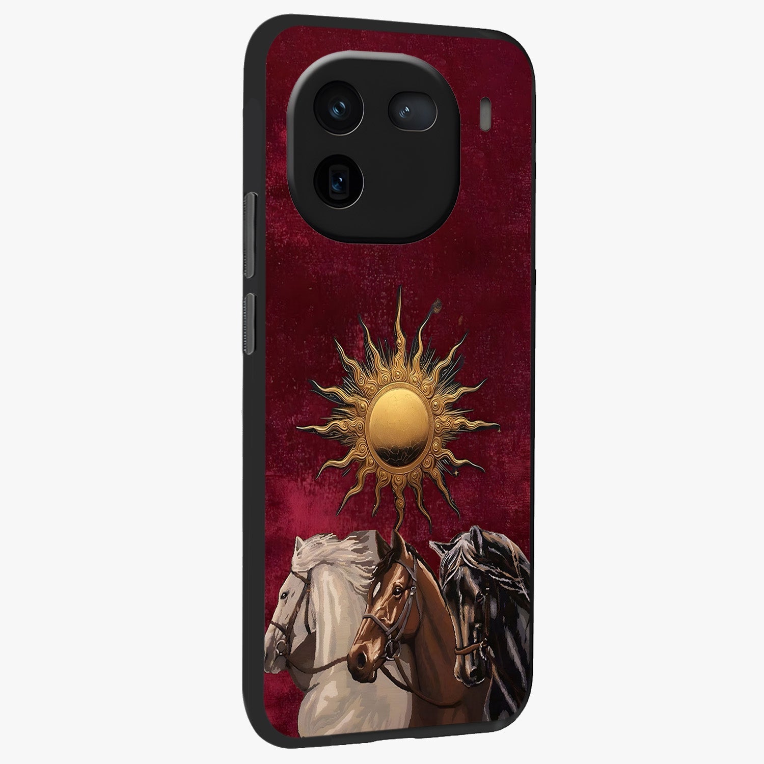 Solar Riders Glass Case upright view showcasing energetic rider artwork with bold adventure theme.