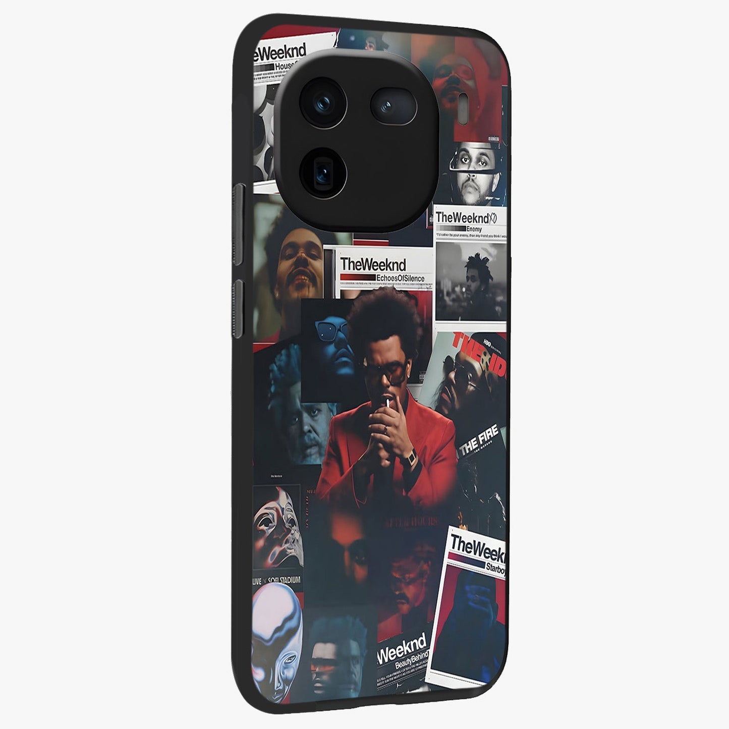 The Weeknd Glass Case upright view showcasing bold music themed artwork with contemporary artistic style.