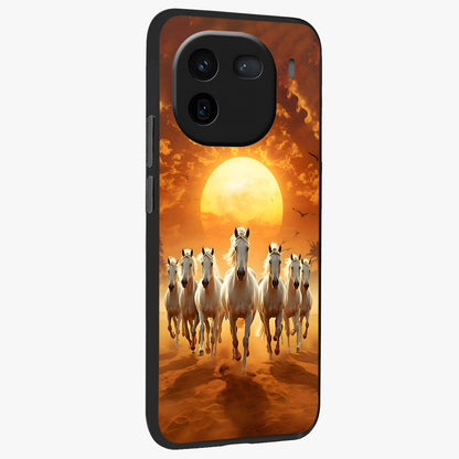 Wild Sunset Majesty Glass Case upright view showcasing dramatic sunset artwork with bold nature theme.