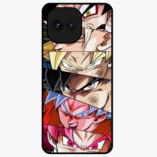 Anime Character Glass Case showing flat back view with vibrant anime artwork and glossy glass finish.