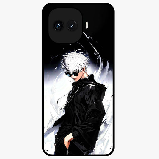 Limitless Shadow King Glass Case showing flat back view with powerful shadow warrior artwork and glossy glass finish.
