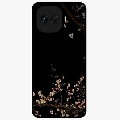 Petal Moon Light With Custom Name Glass Case showing flat back view with floral moonlight artwork and personalized name design.