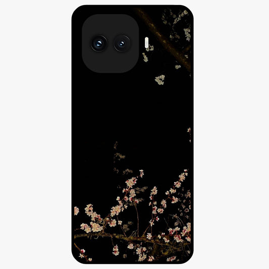Petal Moon Light With Custom Name Glass Case showing flat back view with floral moonlight artwork and personalized name design.