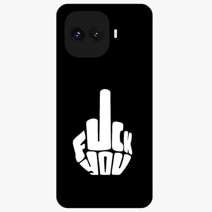 Rebel Mode On Glass Case showing flat back view with bold rebellious typography artwork and glossy glass finish.