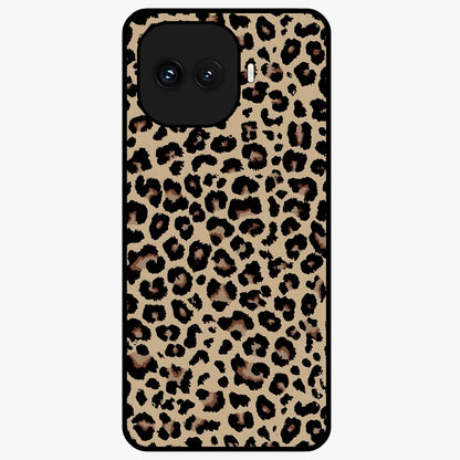 Savage Chic Pattern Glass Case showing flat back view with stylish patterned artwork and glossy glass finish.