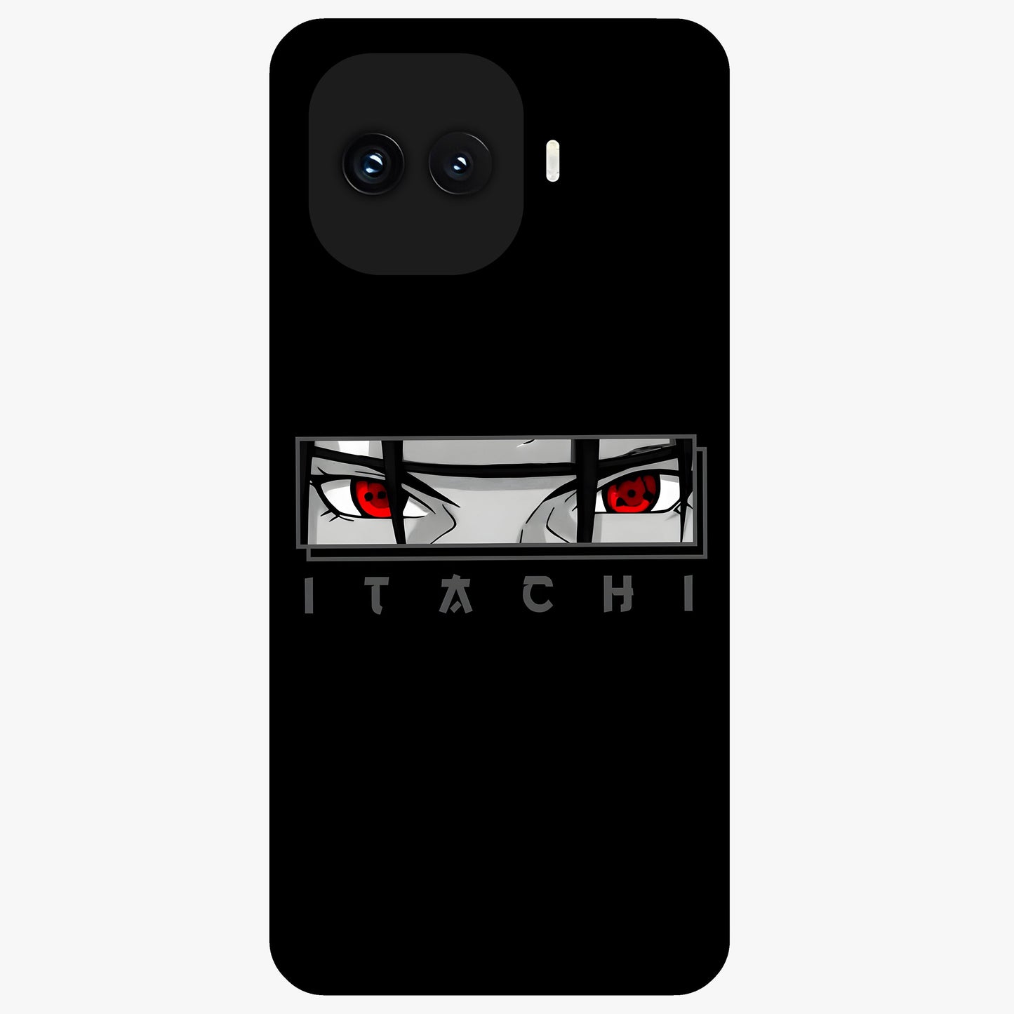 Scarlet Gaze Dominance Glass Case showing flat back view with striking red themed artwork and glossy glass finish.