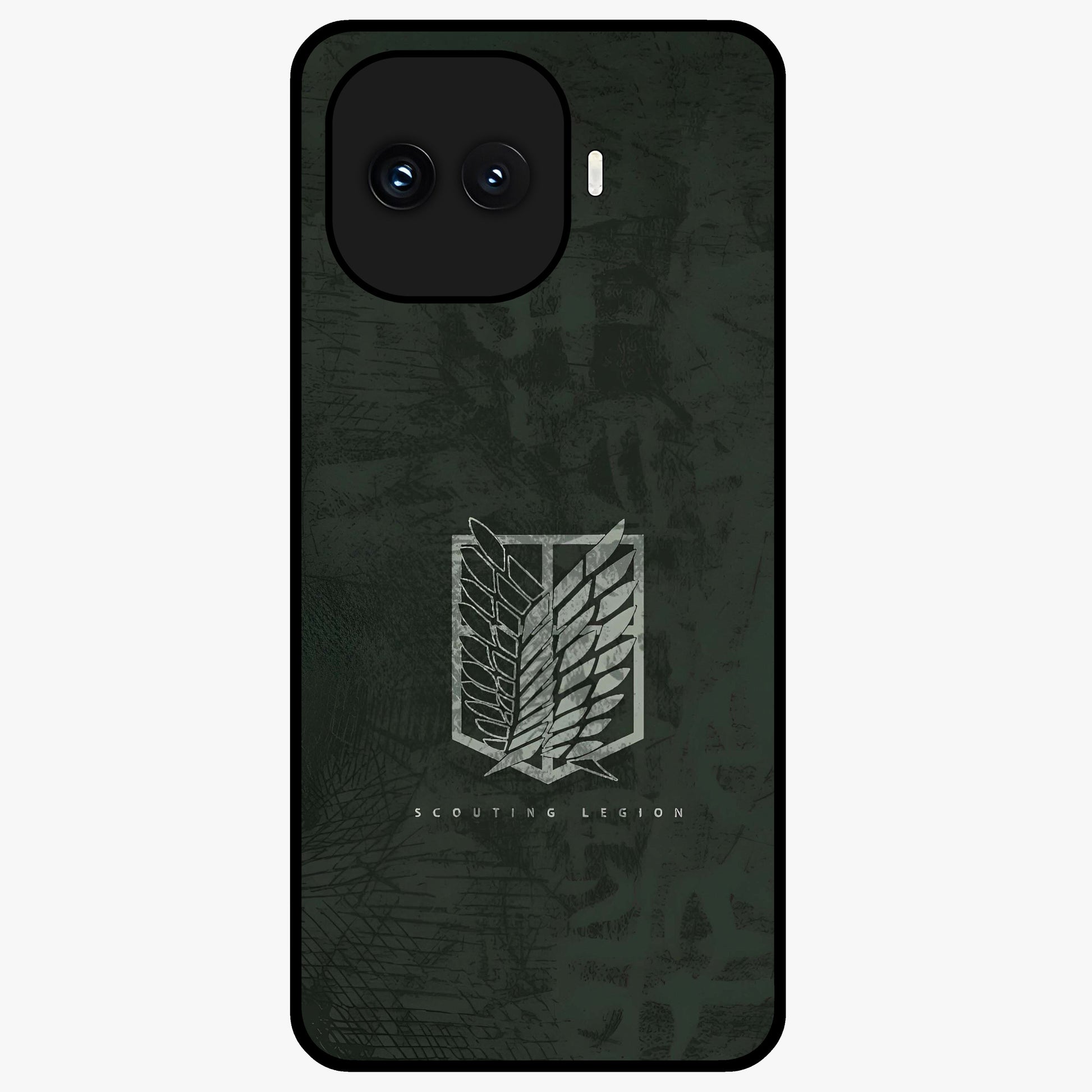 Wings Of Freedom Glass Case showing flat back view with symbolic wings artwork and glossy glass finish.
