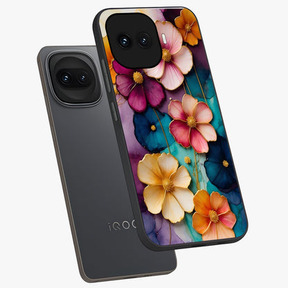 Artlyn Grace Flower Pattern Glass Case displayed in angled mockup highlighting delicate flower pattern design and smooth glass surface.