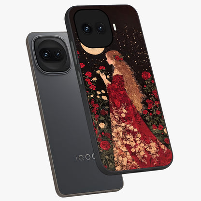 Crimson Dreams Glass Case displayed in angled mockup highlighting soft crimson aesthetic design with artistic theme.