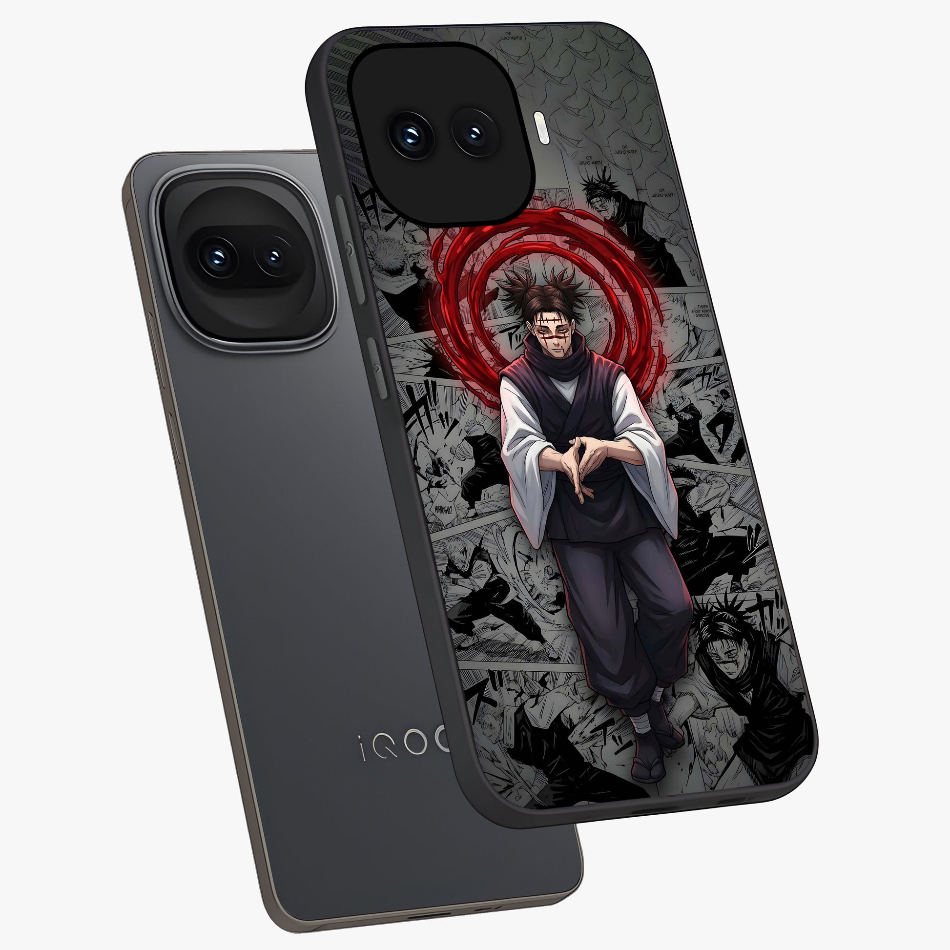 Cursed Ritual Ascension Glass Case displayed in angled mockup highlighting mystical ritual illustration with supernatural aesthetic.