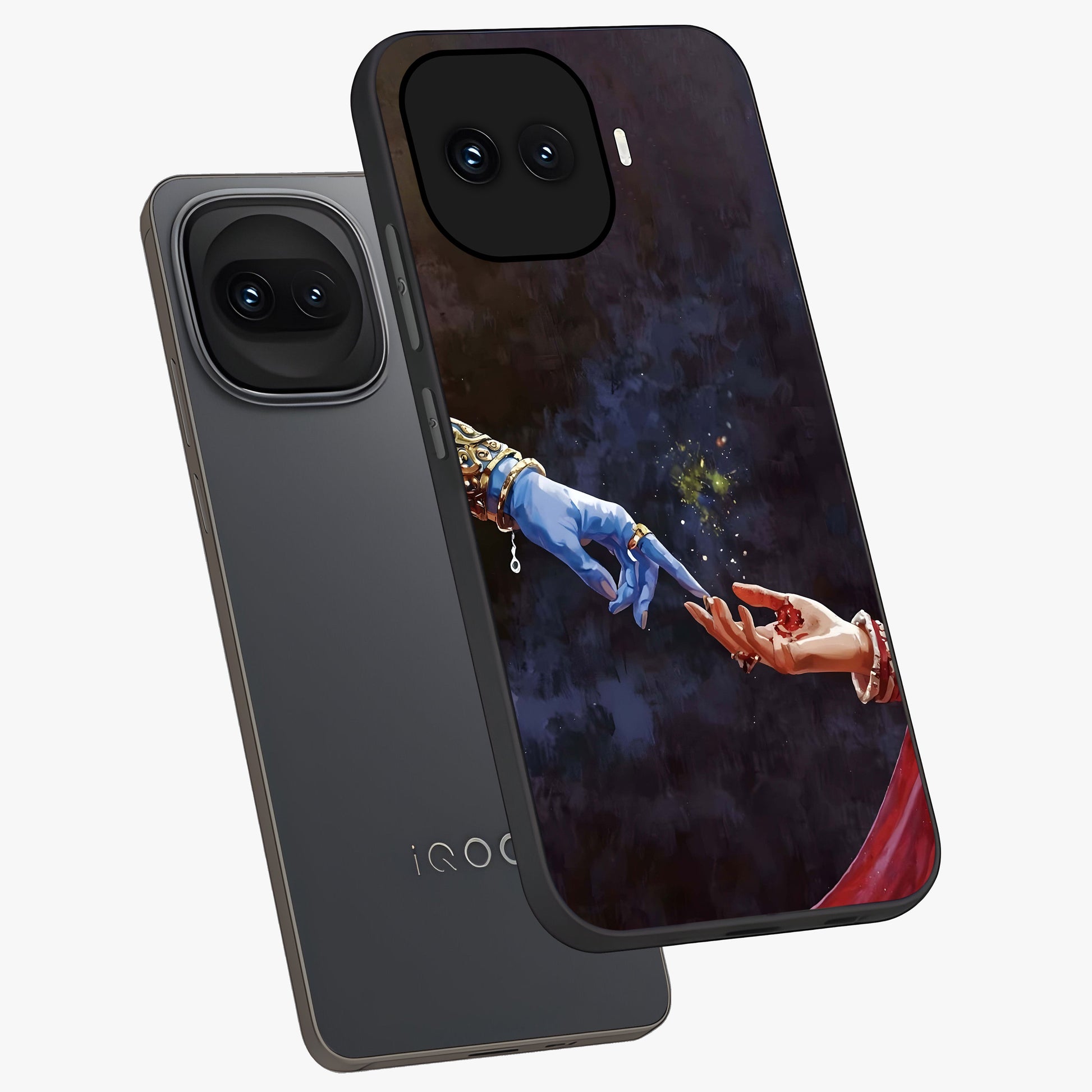Divine Touch Eternal Glass Case displayed in angled mockup highlighting elegant divine inspired design with calm aesthetic style.