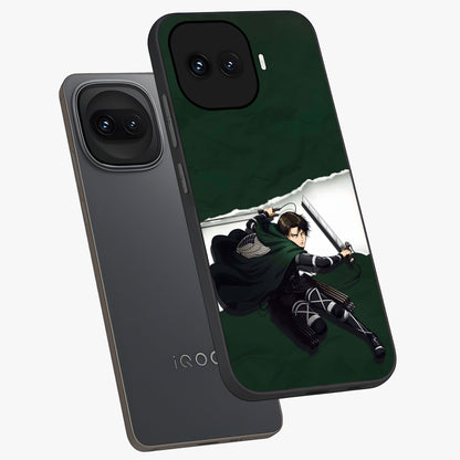 Emerald War Vanguard Glass Case displayed in angled mockup highlighting intense battle inspired design with emerald tone aesthetic.