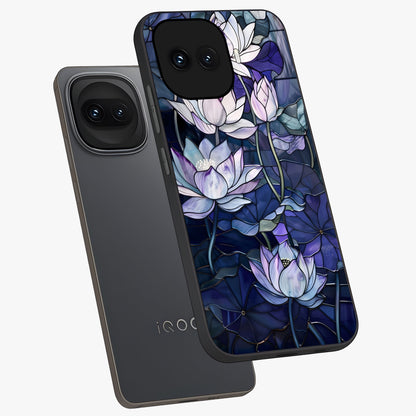 Gloss Petal Rush Glass Case displayed in angled mockup highlighting vibrant petal design with elegant floral aesthetic.
