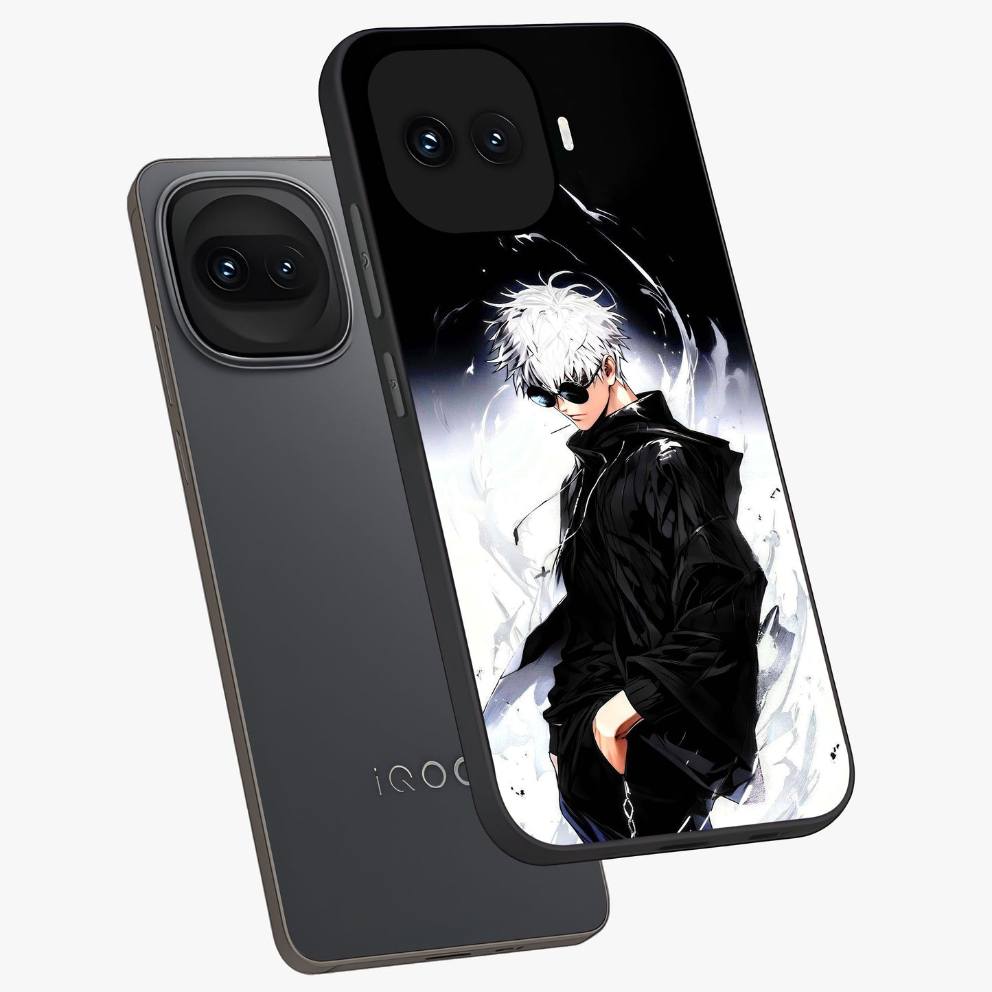 Limitless Shadow King Glass Case displayed in angled mockup highlighting dramatic dark hero design with intense aesthetic.
