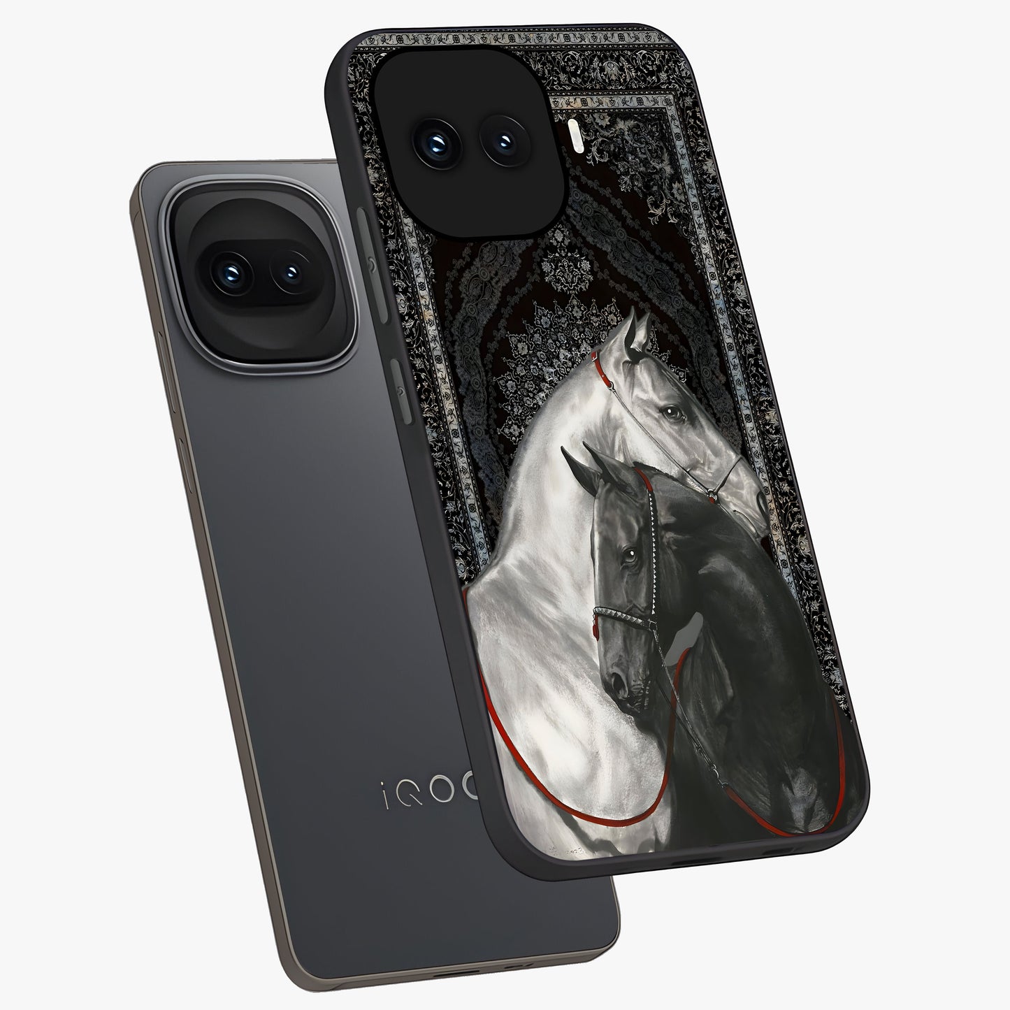 Majestic Ride Legacy Glass Case displayed in angled mockup highlighting sleek vehicle design with bold racing aesthetic.