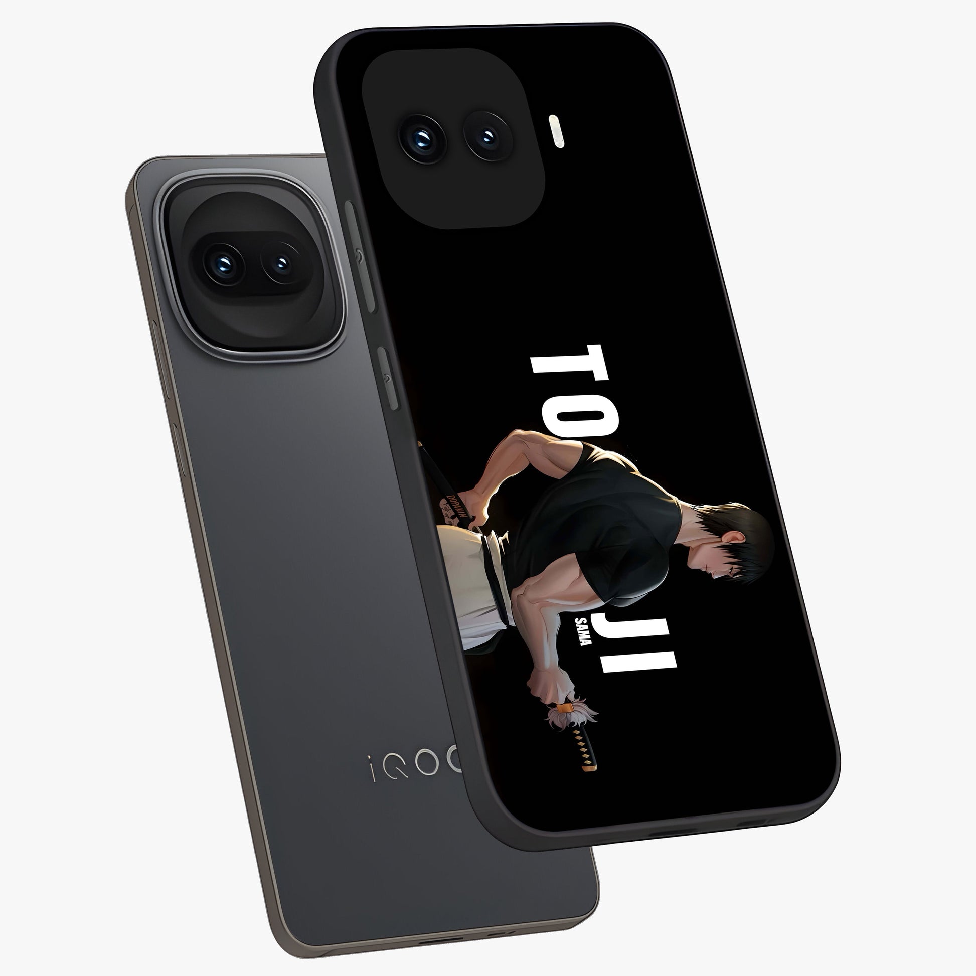 Midnight Blade Resolve Glass Case displayed in angled mockup highlighting powerful blade illustration with dramatic dark aesthetic.