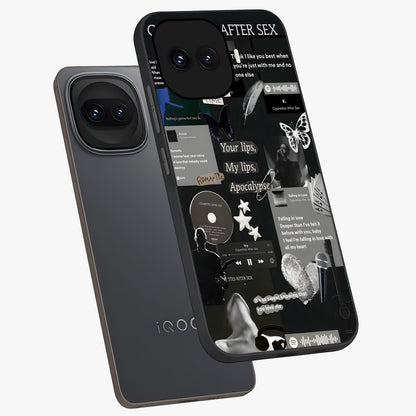 Midnight Love Echo Glass Case displayed in angled mockup highlighting elegant love inspired design with deep aesthetic style.