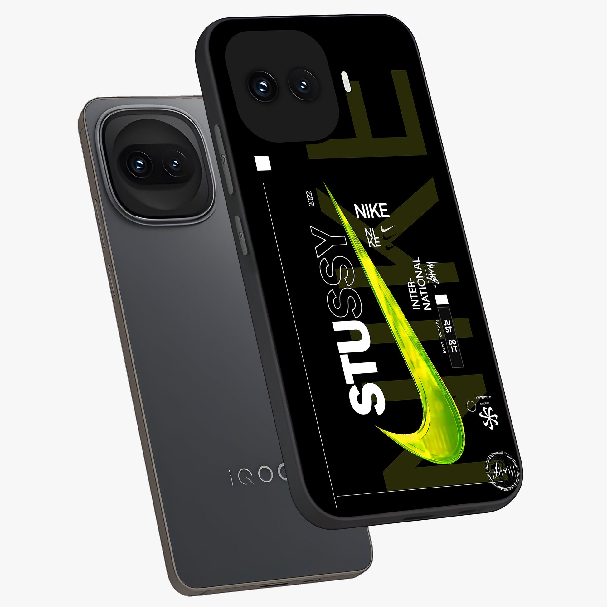Neon Street Edition Glass Case displayed in angled mockup highlighting vibrant urban design with bold street aesthetic.