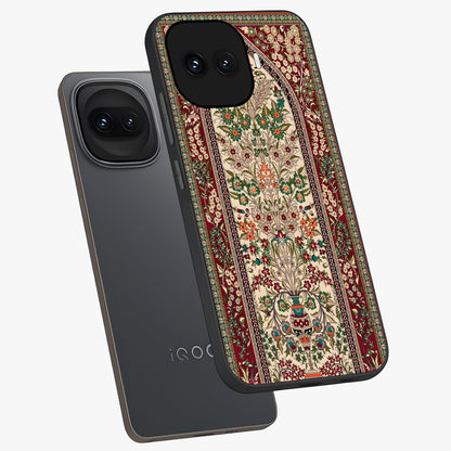 Persian Inspired Glass Case displayed in angled mockup highlighting intricate traditional design with elegant cultural aesthetic.