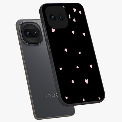 Pink Love Drops Glass Case displayed in angled mockup highlighting cute love drop design with vibrant pink aesthetic.