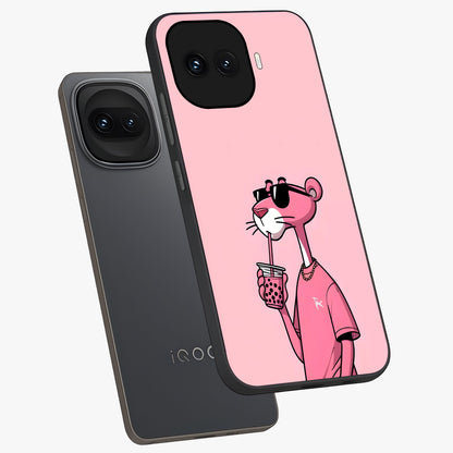 Pink Panther Glass Case displayed in angled mockup highlighting playful cartoon character design with vibrant pink aesthetic.