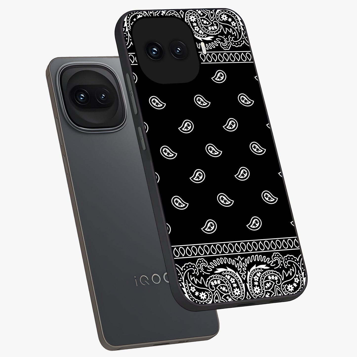 Retro Rebel Threads Glass Case displayed in angled mockup highlighting retro inspired graphic design with rebellious aesthetic.