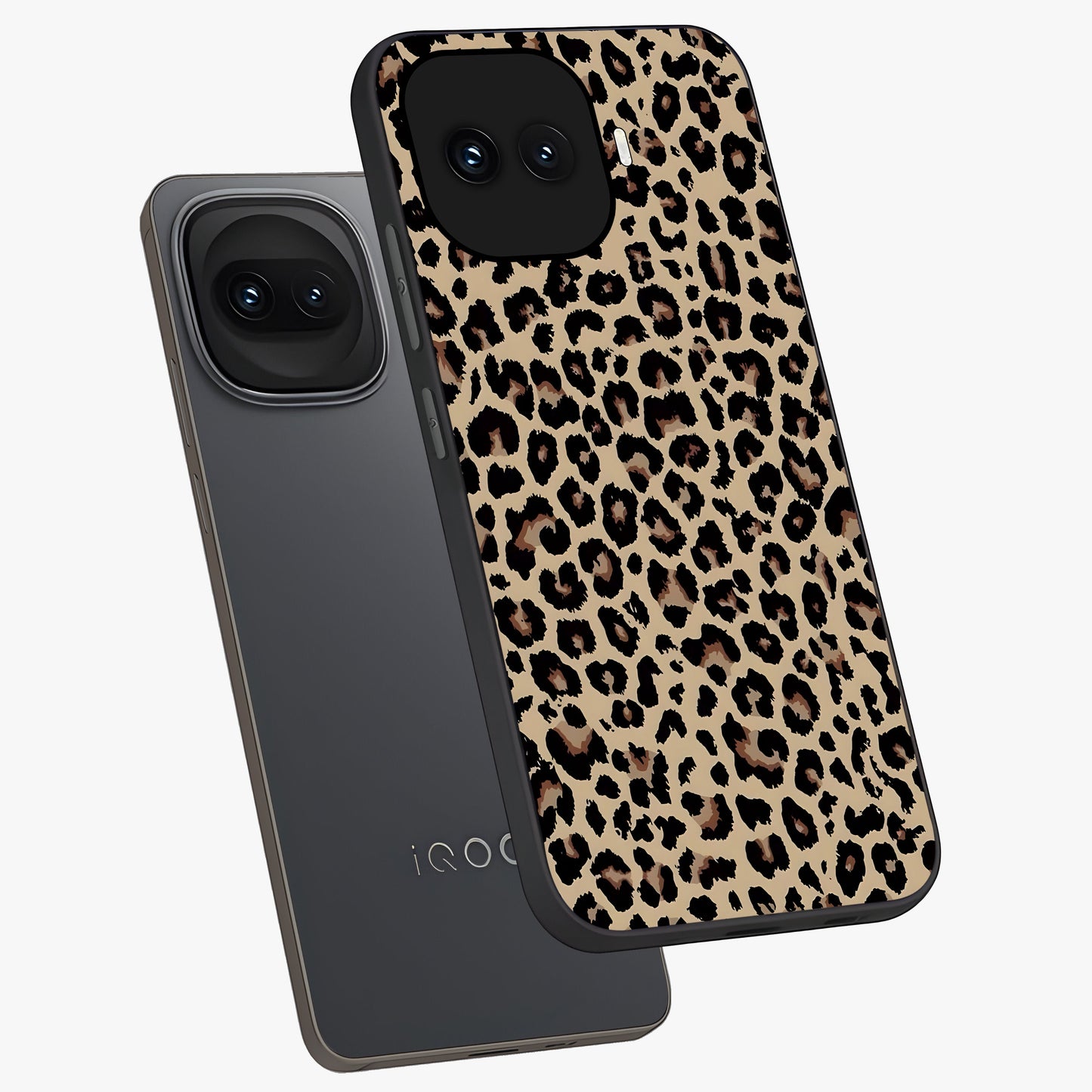 Savage Chic Pattern Glass Case displayed in angled mockup highlighting bold fashion inspired design with chic aesthetic.