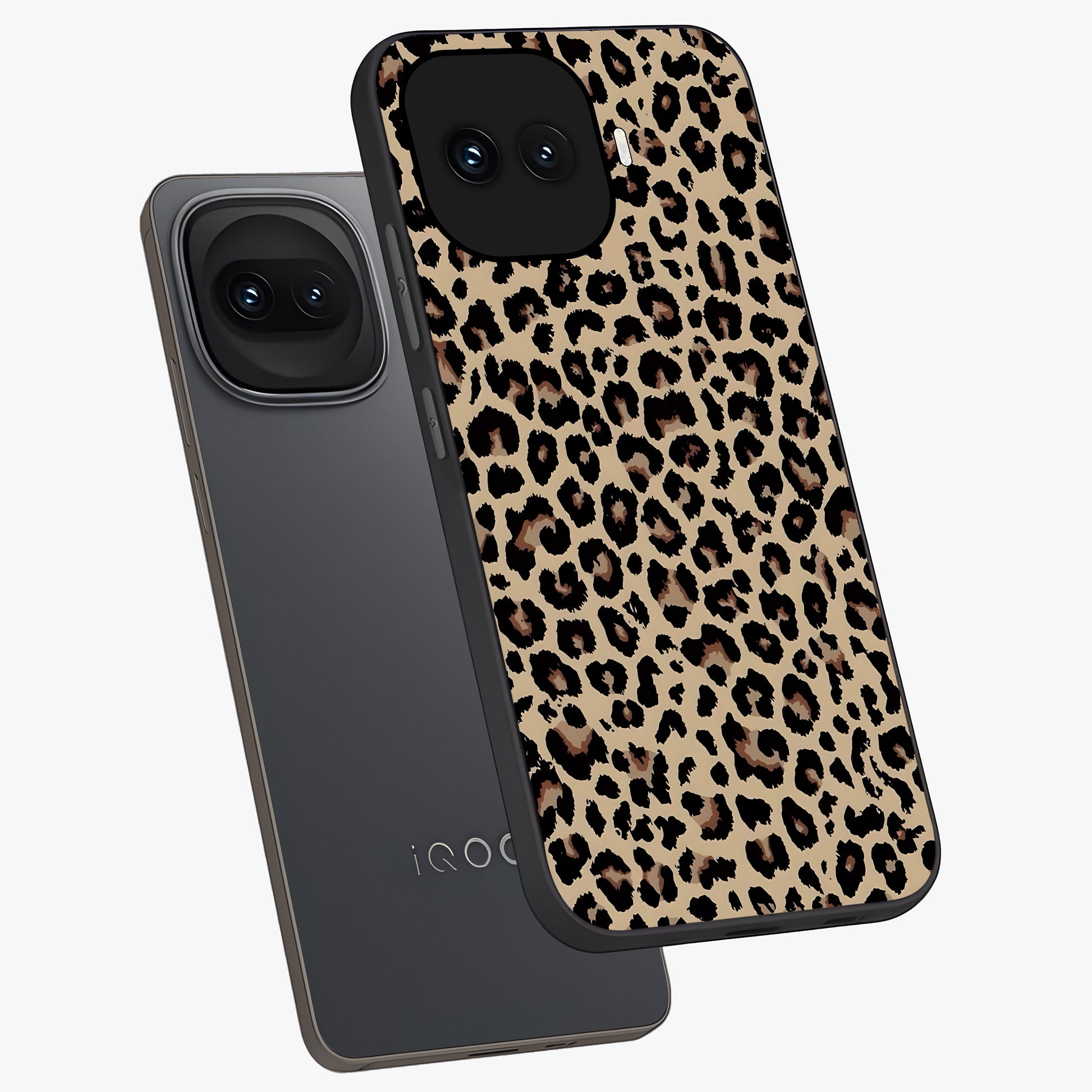 Savage Chic Pattern Glass Case displayed in angled mockup highlighting bold fashion inspired design with chic aesthetic.