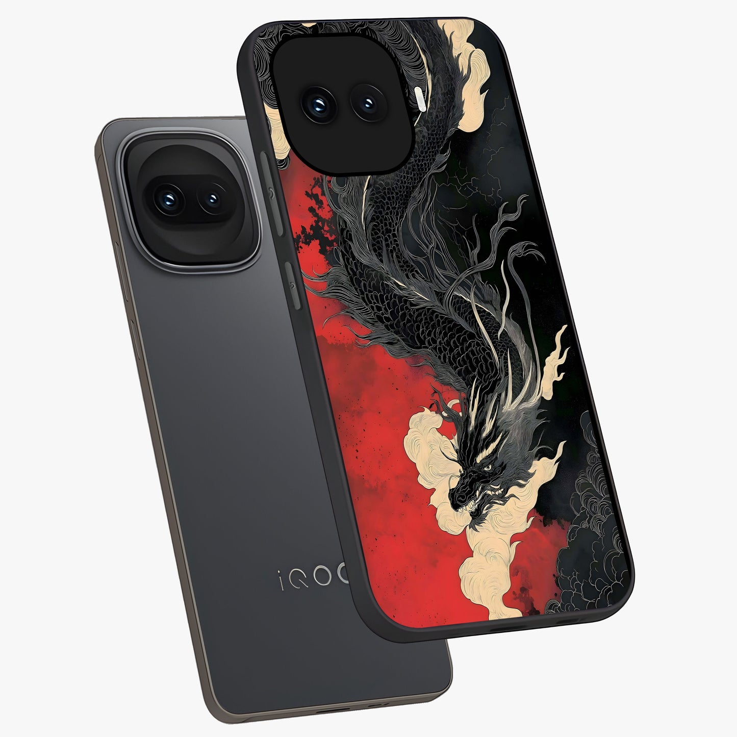 Shadow Dragon Fury Glass Case displayed in angled mockup highlighting powerful dragon illustration with dark fantasy aesthetic.